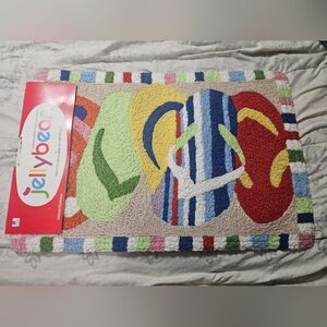 Jellybean Flip Flop Design Washable Indoor/outdoor Rug!